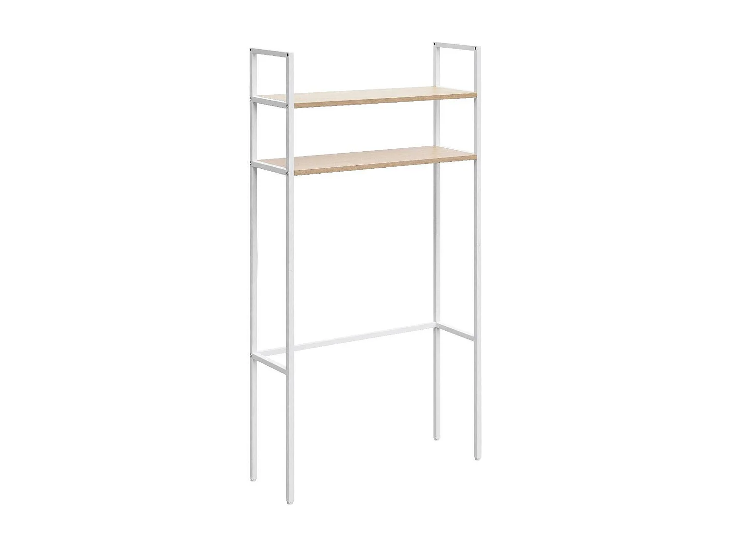 Étagère pont WC bas en métal blanc 125x66cm