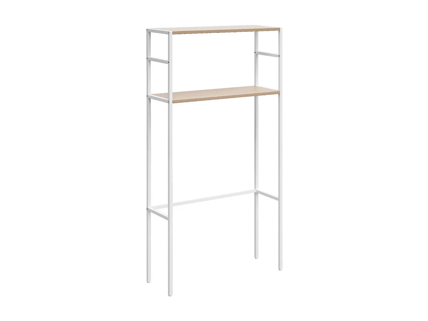 Étagère pont WC bas en métal blanc 125x66cm