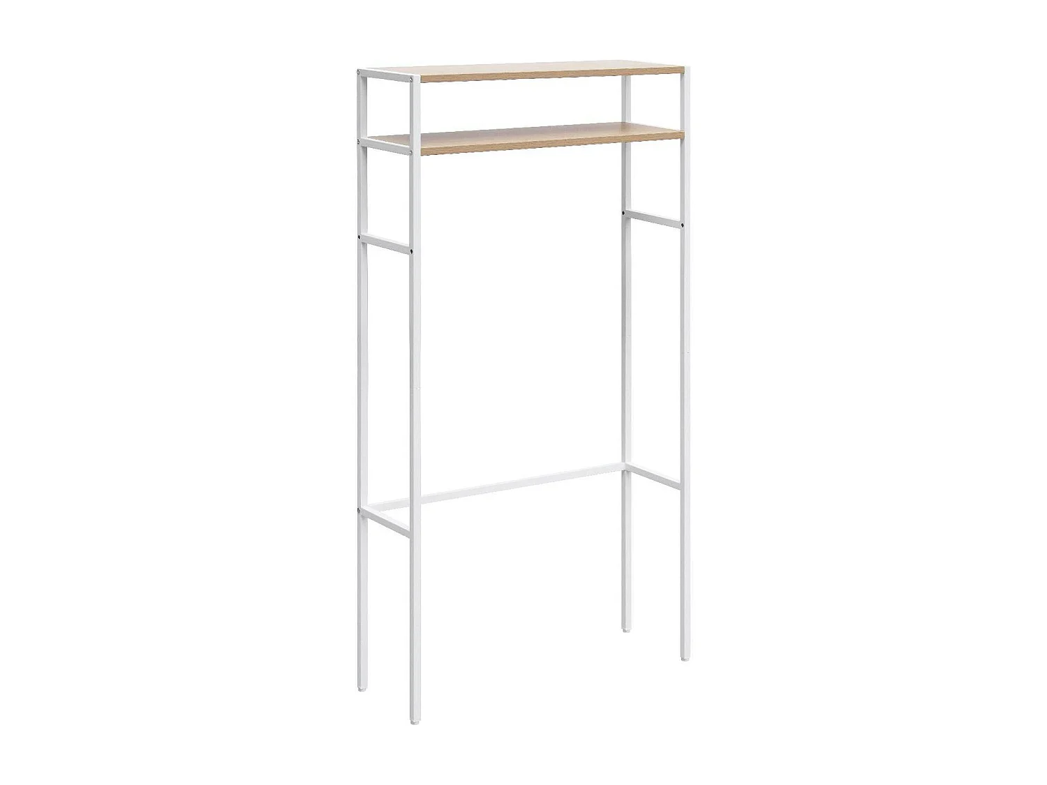 Étagère pont WC bas en métal blanc 125x66cm