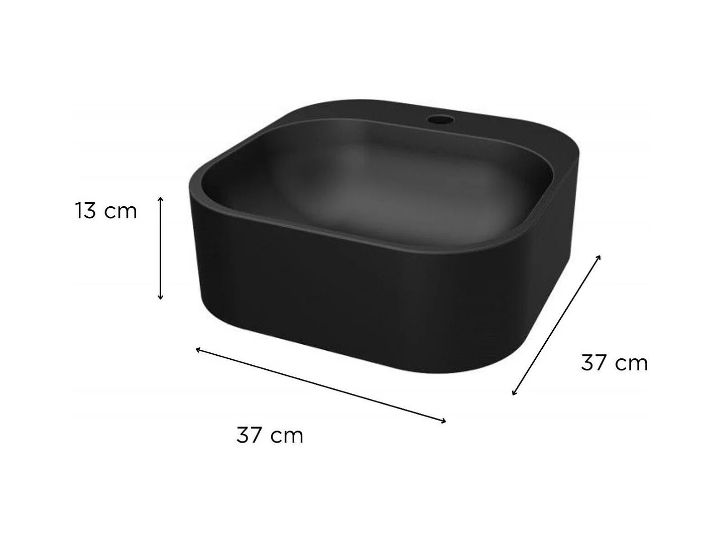 Ovales Aufsatzwaschbecken aus Harz Sian