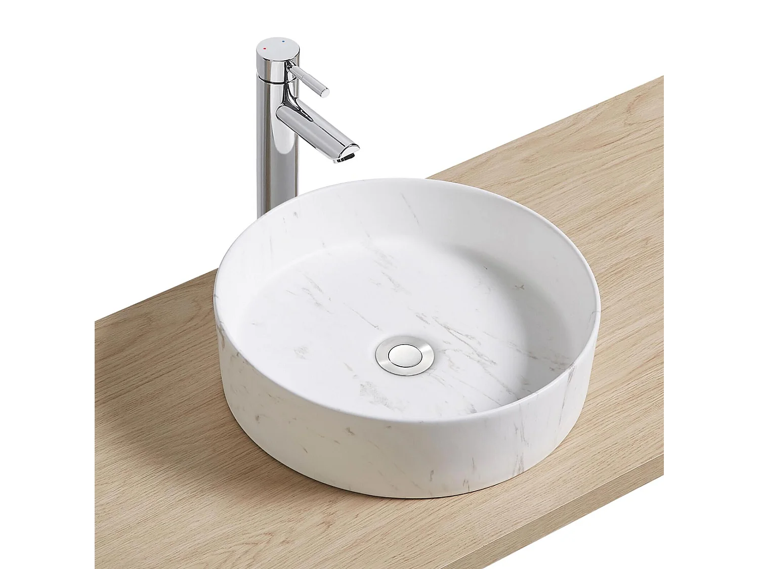 Lavabo da appoggio effetto marmo Naya