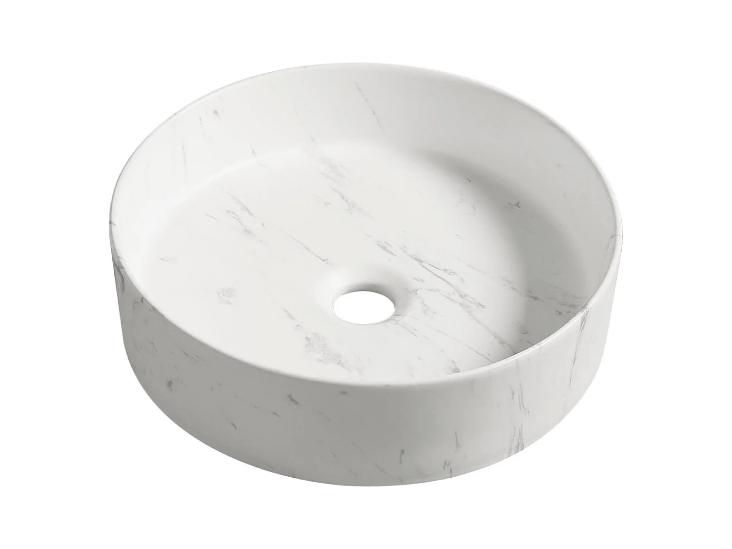 Lavabo da appoggio effetto marmo Naya