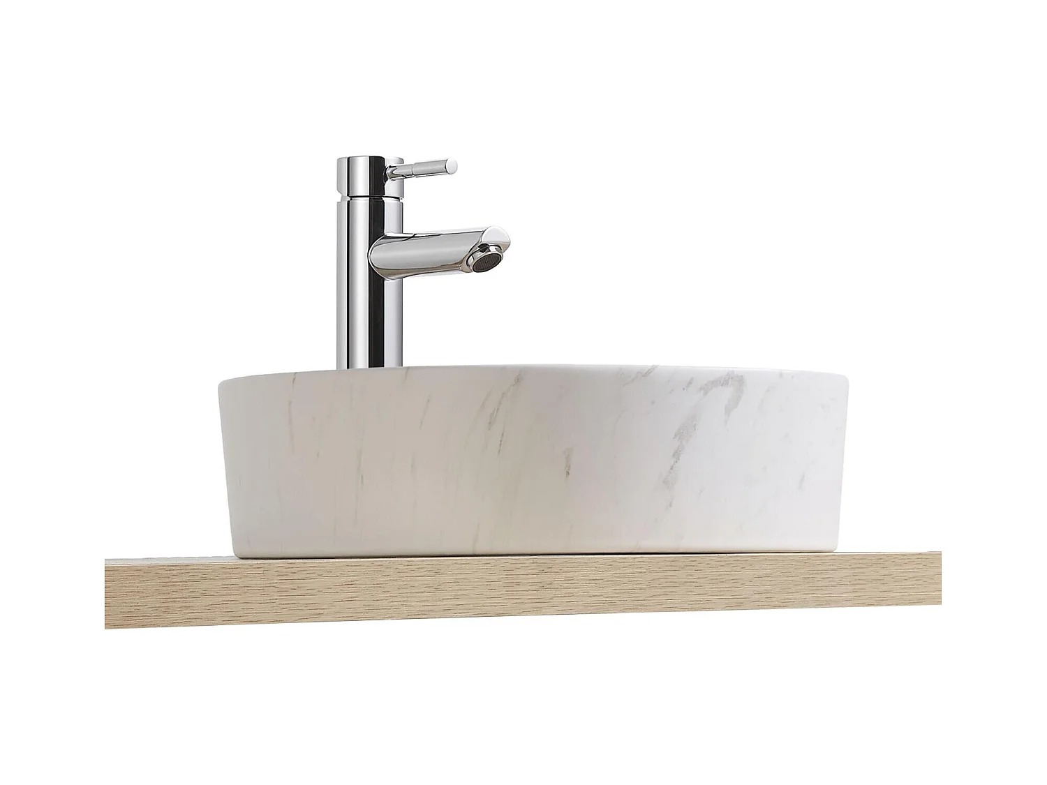 Lavabo da appoggio effetto marmo Naya