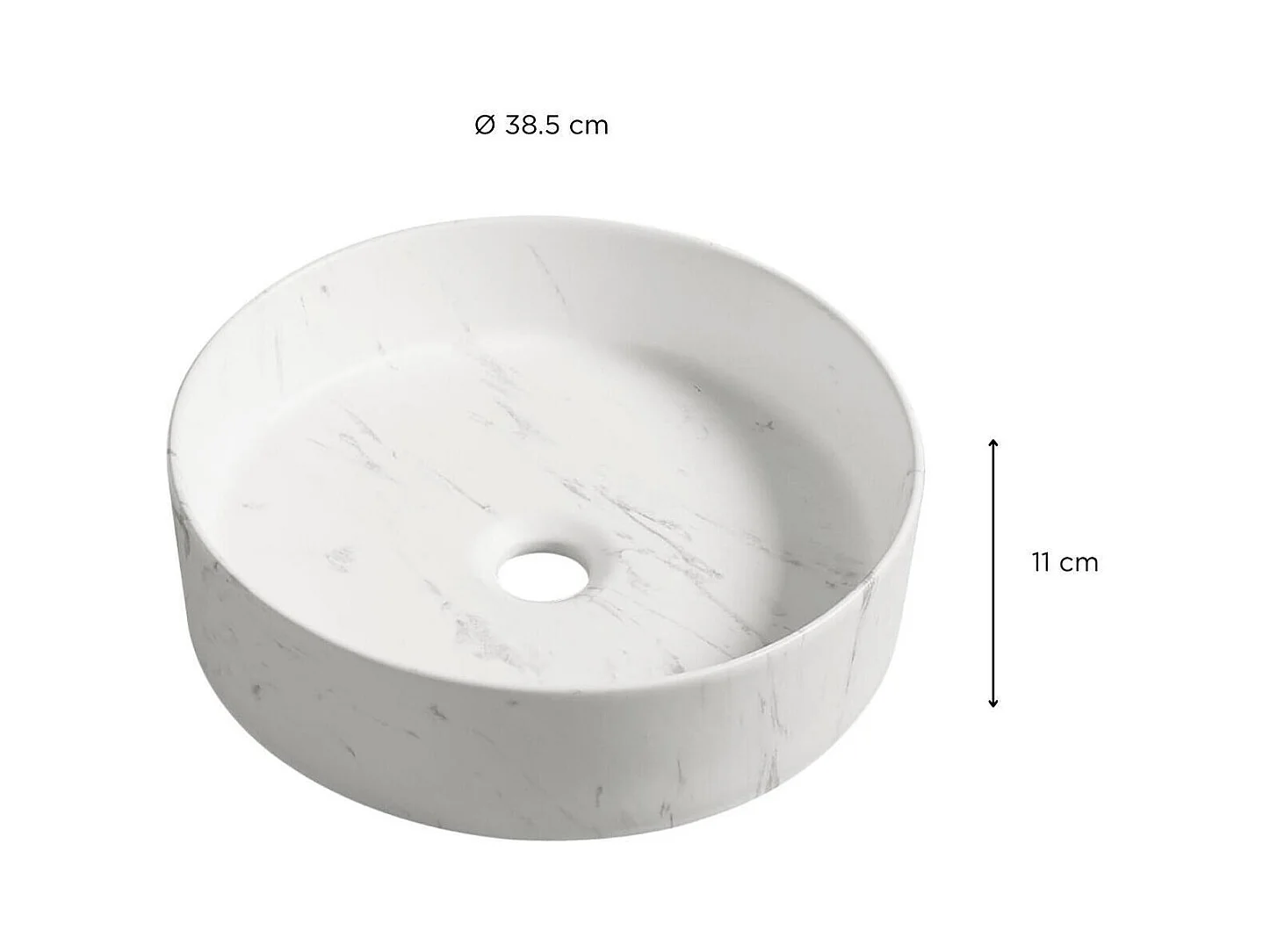 Lavabo da appoggio effetto marmo Naya