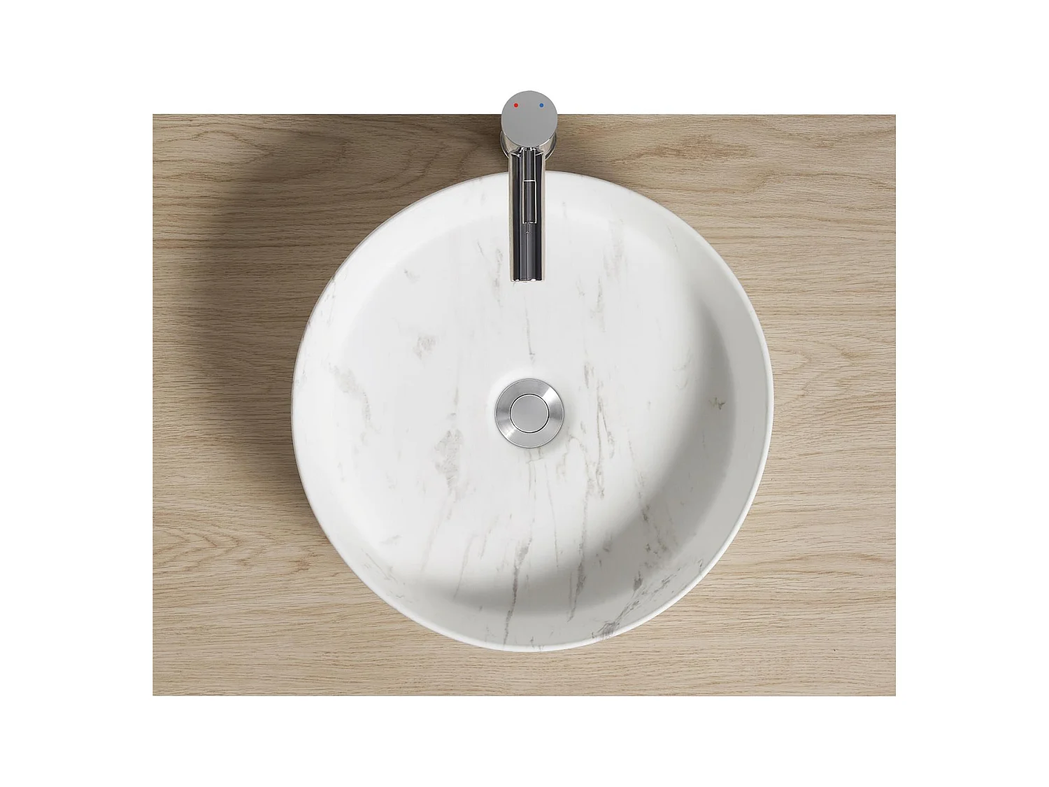 Lavabo da appoggio effetto marmo Naya