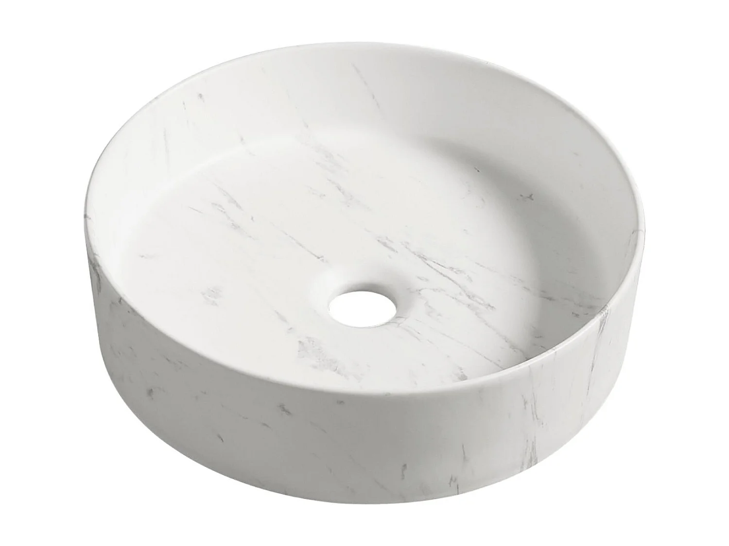 Vasque à poser ronde en céramique D38.5cm