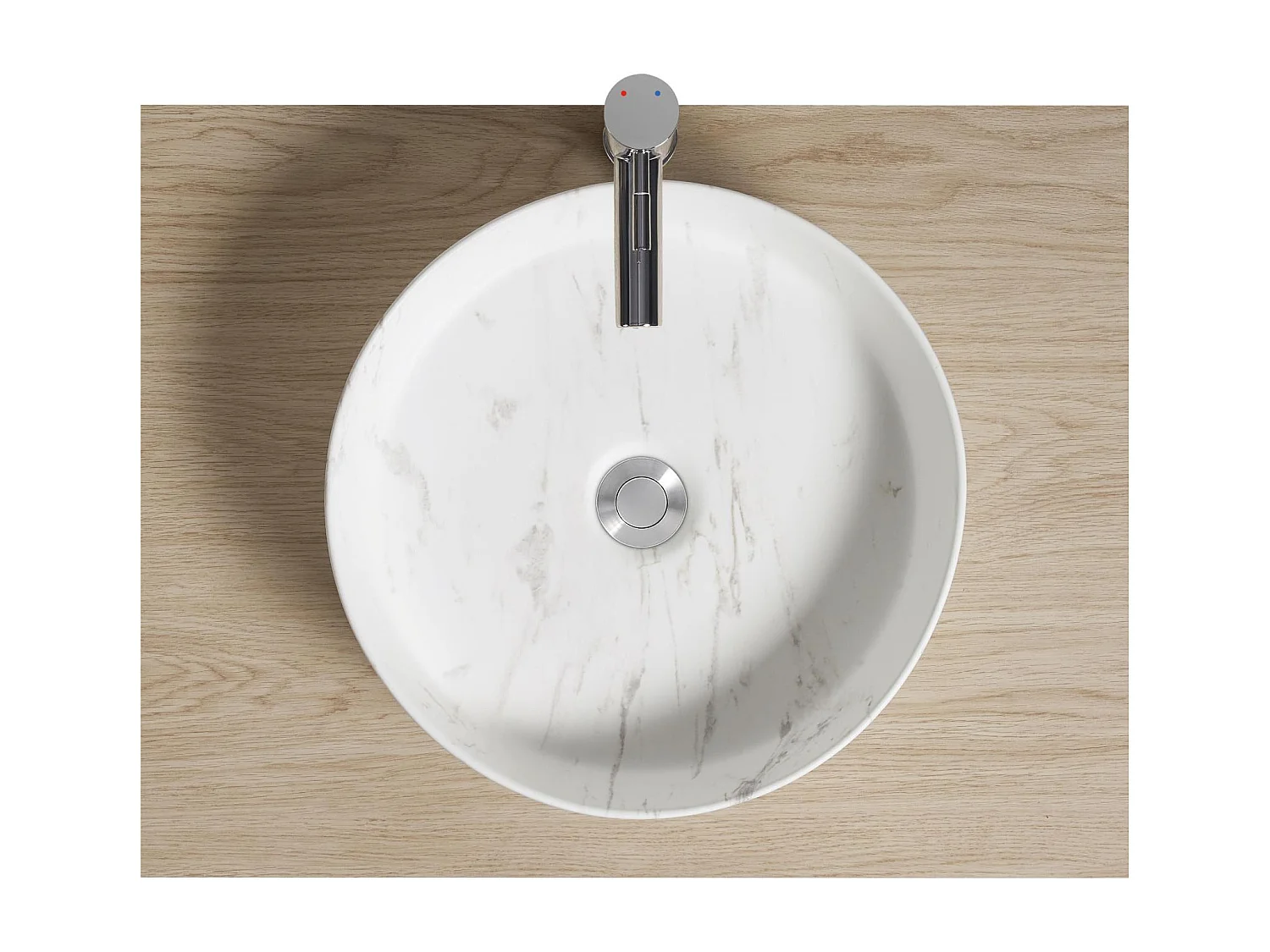 Vasque à poser ronde en céramique D38.5cm