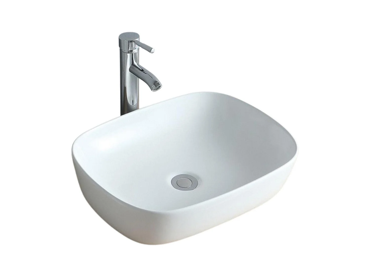 Lavabo ovalado de cerámica con pedestal 48 x 37 cm DIEGO