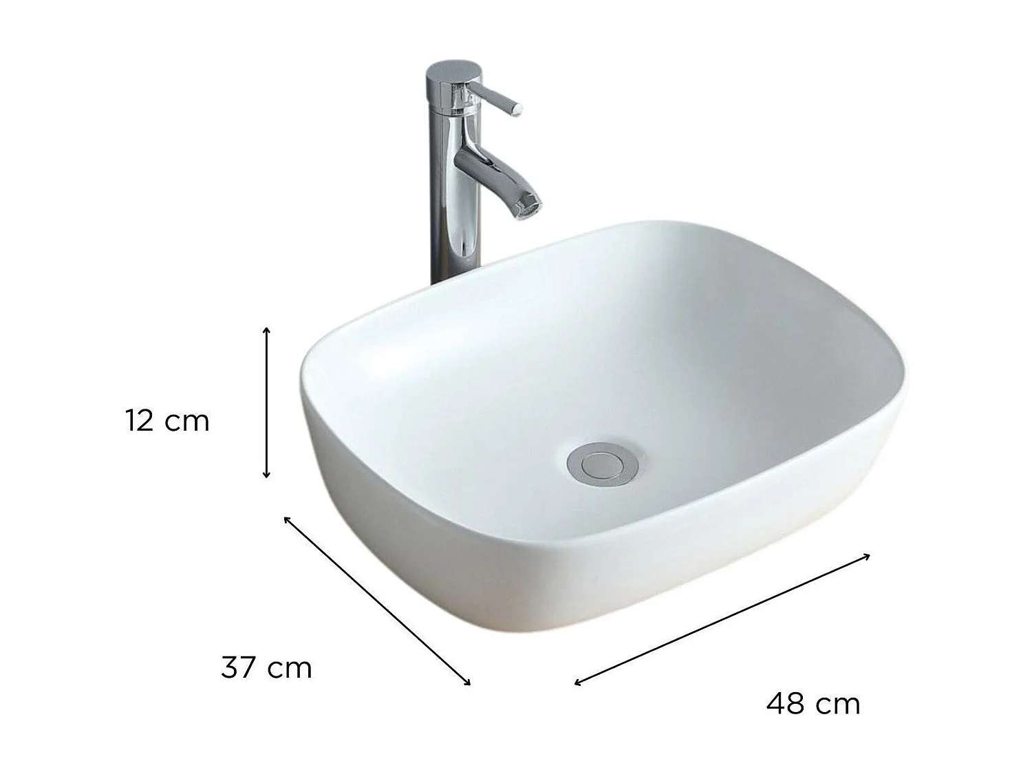 DIEGO ovale keramische opzetwastafel