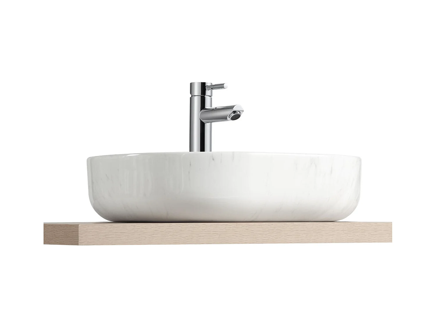 Lavabo sobre encimera de cerámica efecto mármol DIANE