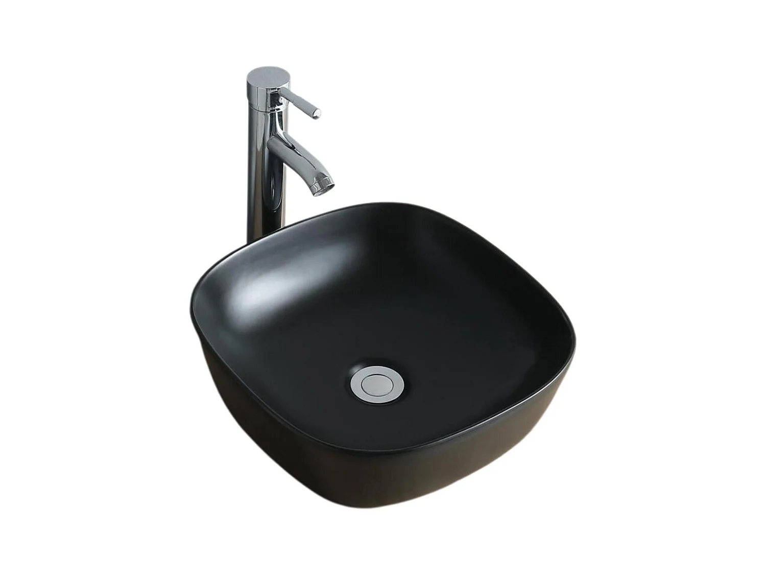 Diego quadratisches Keramik-Aufsatzwaschbecken