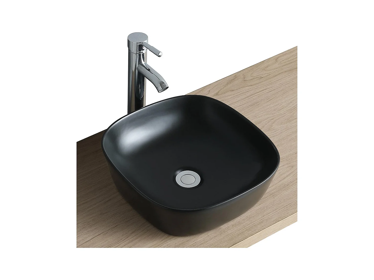 Vasque à poser carrée en céramique 37cm