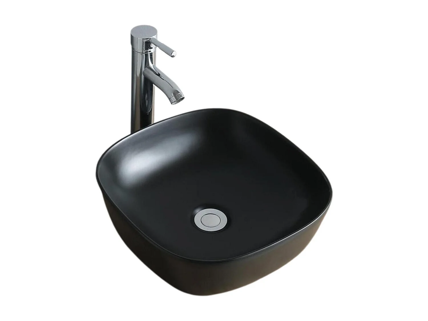 Vasque à poser carrée en céramique 37cm