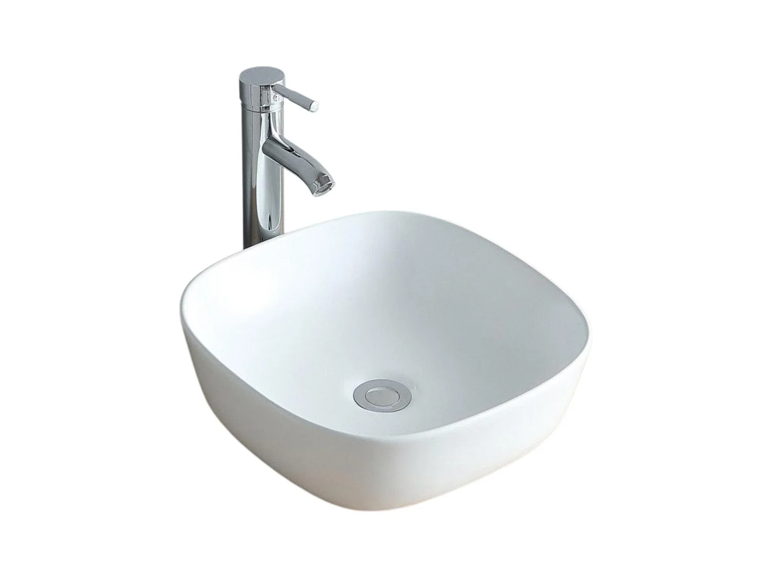 Diego quadratisches Keramik-Aufsatzwaschbecken