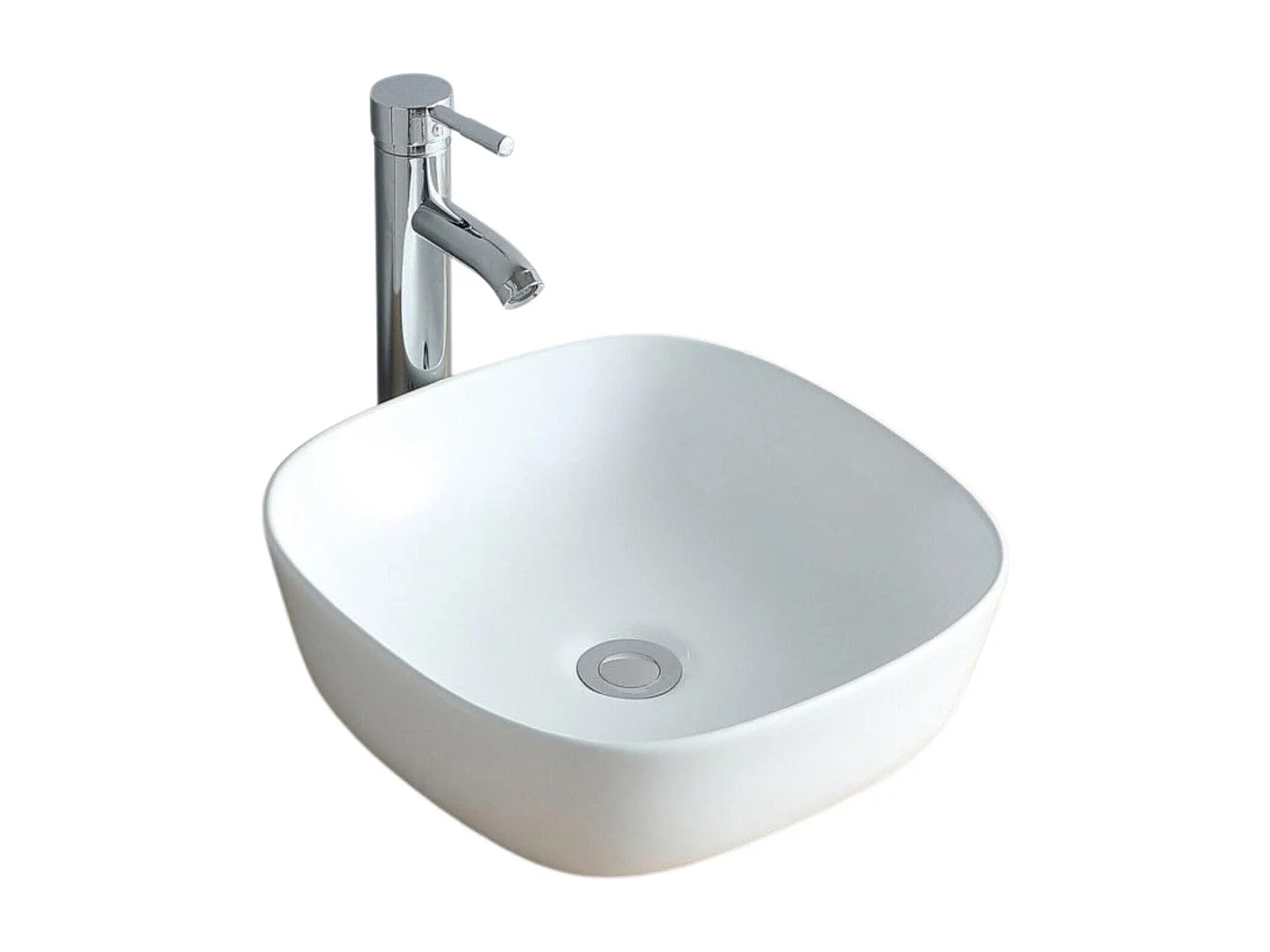 Vasque à poser carrée en céramique 37cm