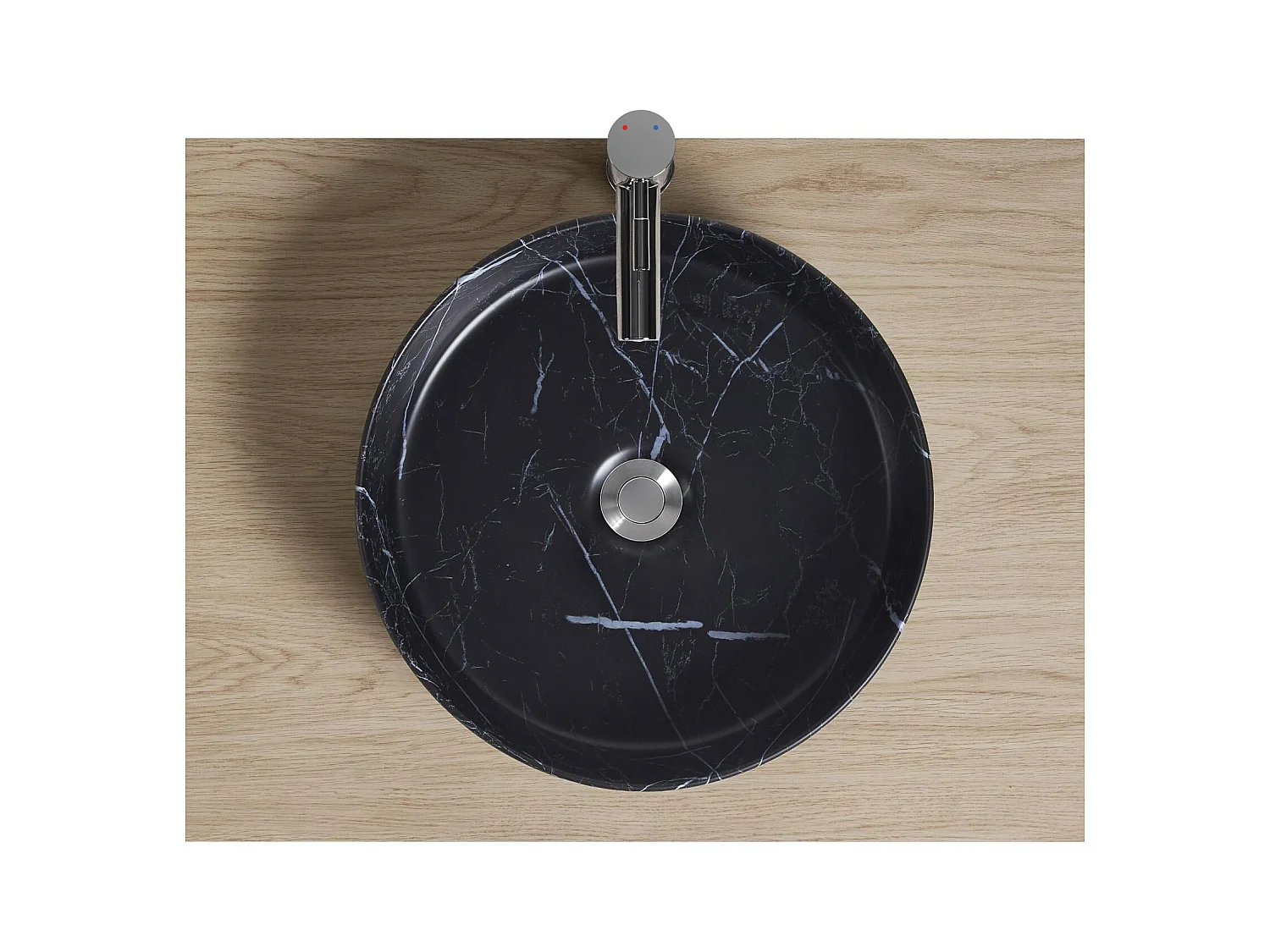 Lavabo sobre encimera efecto mármol Naya