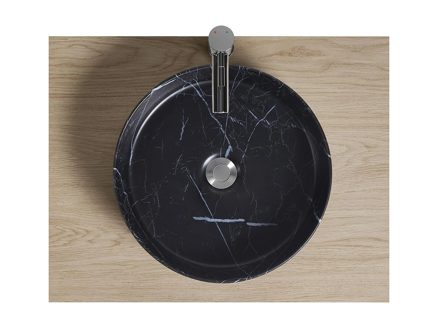 Vasque à poser ronde en céramique D38.5cm