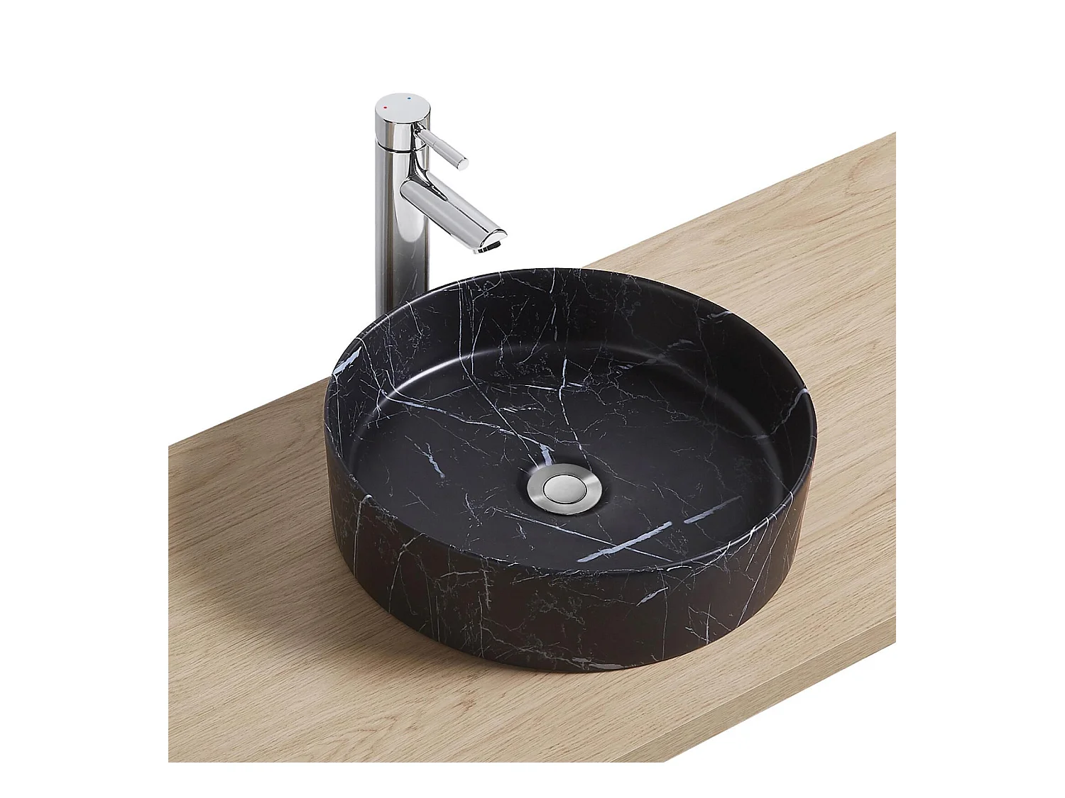 Vasque à poser ronde en céramique D38.5cm