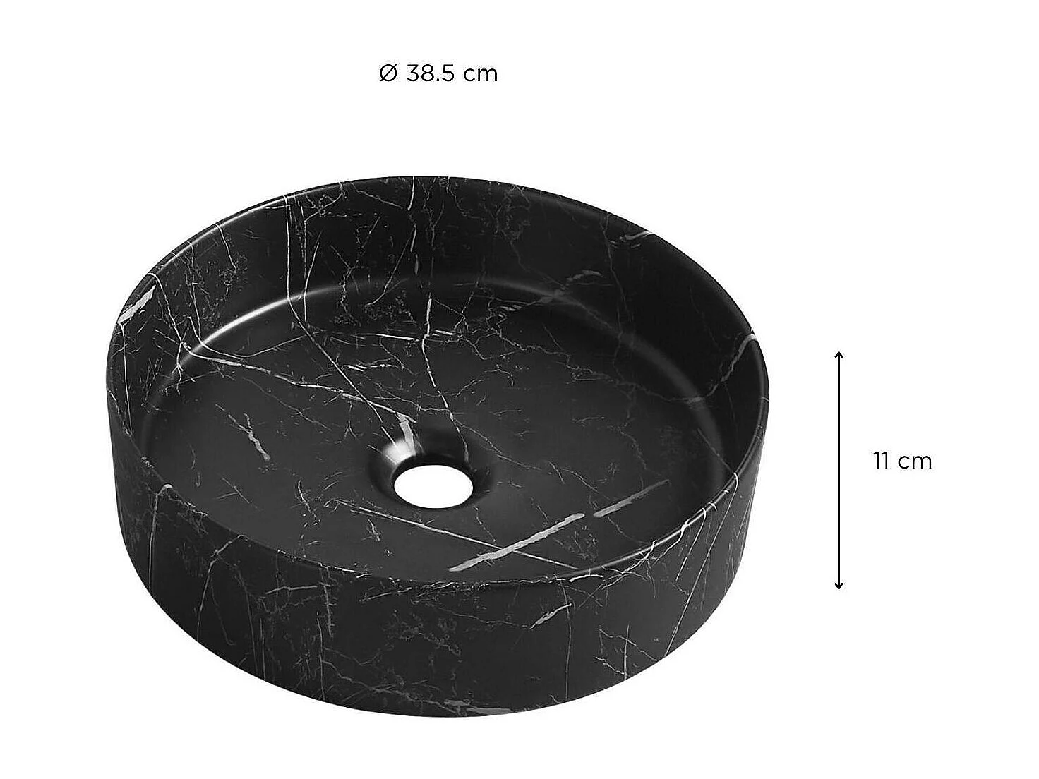 Lavabo sobre encimera efecto mármol Naya