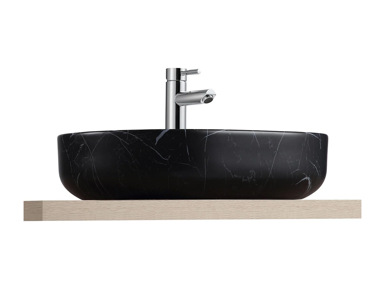 DIANE Keramik-Aufsatzwaschbecken in Marmoroptik