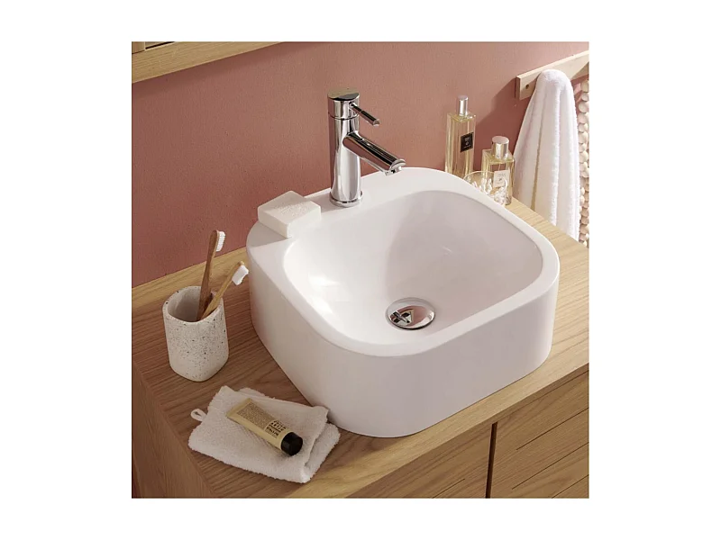 Lavabo ovale da appoggio in resina Sian