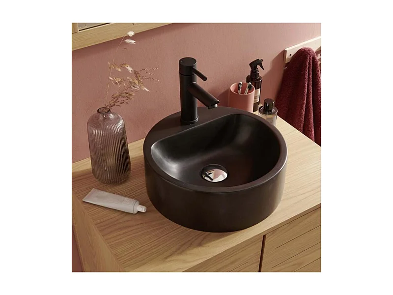 Ronde wastafel in Nori-hars