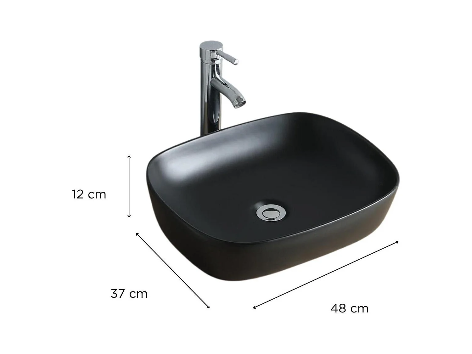 Lavabo ovale da appoggio in ceramica DIEGO