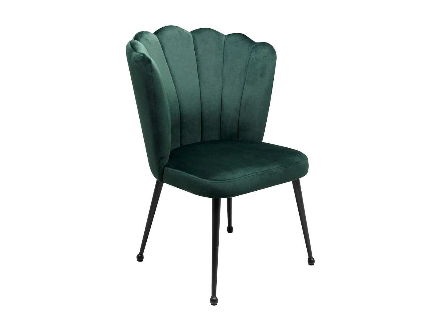 2er-Set Stühle aus dunkelgrünem Samt mit Metallbeinen, 55 cm – QUINN
