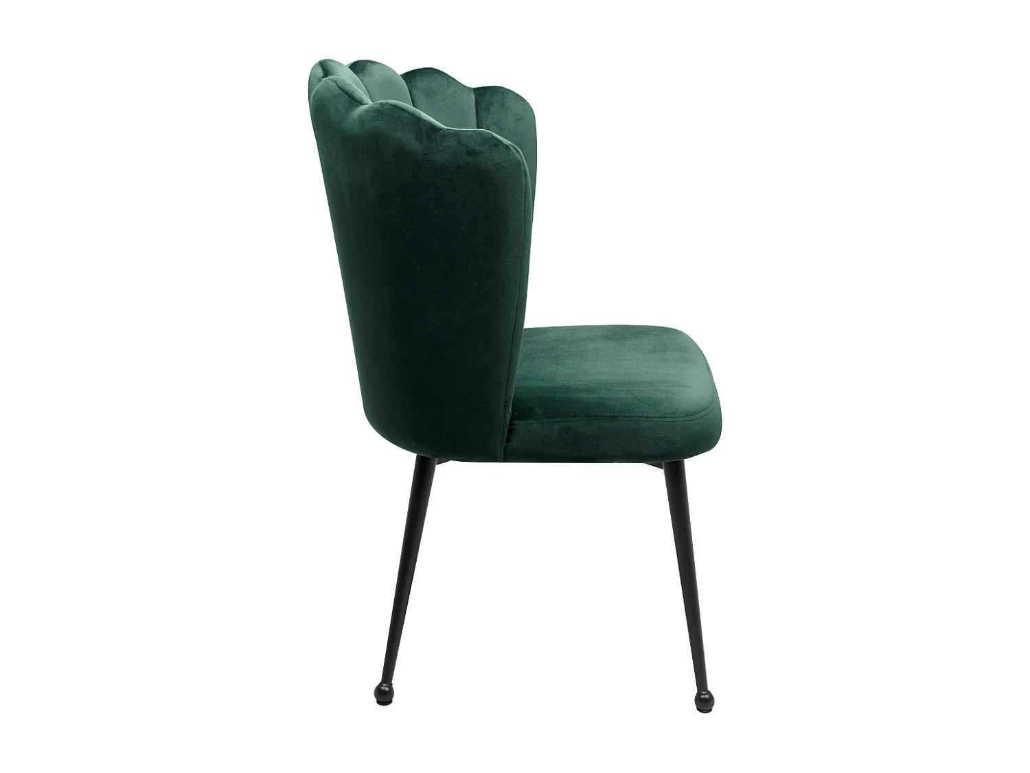 2er-Set Stühle aus dunkelgrünem Samt mit Metallbeinen, 55 cm – QUINN
