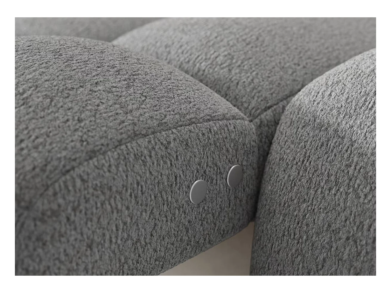 Canapé d’angle convertible tissu KINDO – Avec assise électrique-Gris clair-angle gauche