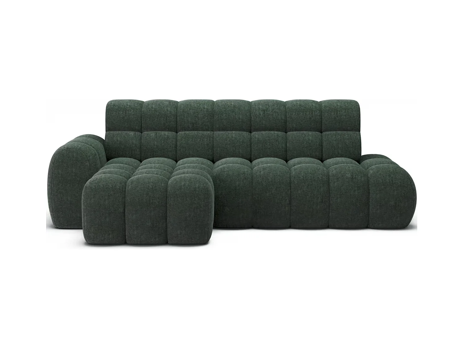 Canapé d’angle convertible tissu KINDO – Avec assise électrique-Beige clair-angle droit