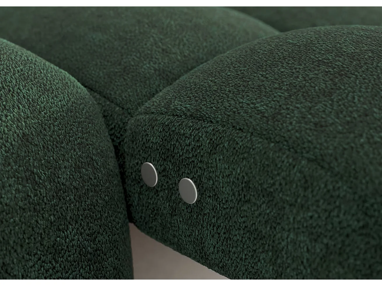 Sofá esquinero convertible de tela KINDO – Con asiento eléctrico-Verde-Ángulos rectos