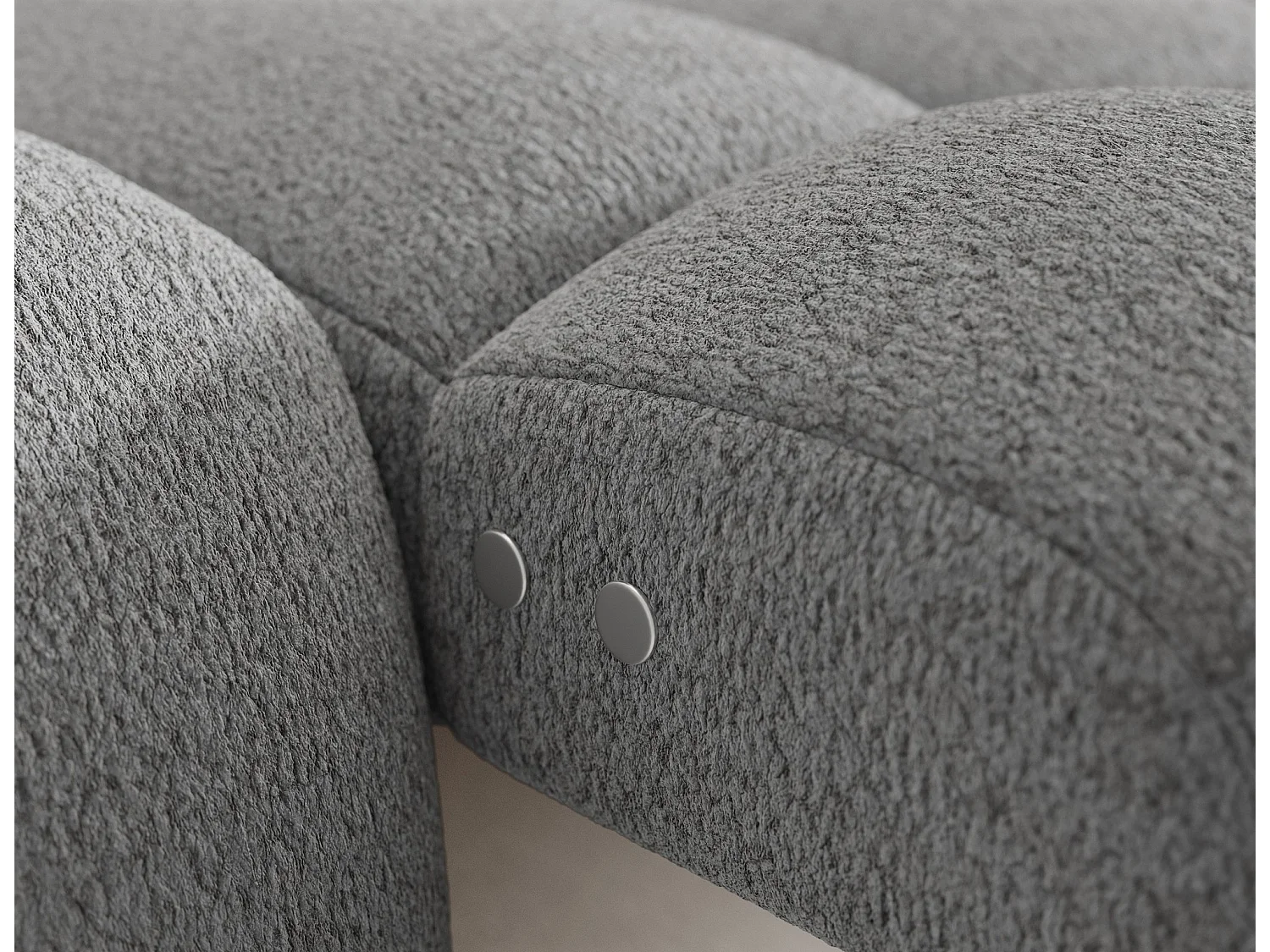 Divano angolare Olimpia R/seduta allungabile-elettrico/rivestimento in tessuto/Grigio