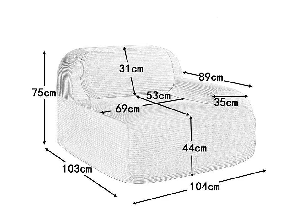 Lounge de jardim em vime e aço: mesa de centro + 2 cadeiras de balanço com almofada - Branco e Marrom