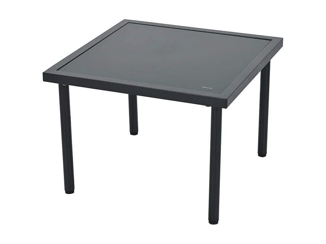 Salon de jardin modulable en  fer galvanisé : canapé d'angle + 1 table basse + 1 chaise - avec pieds réglables et coussins