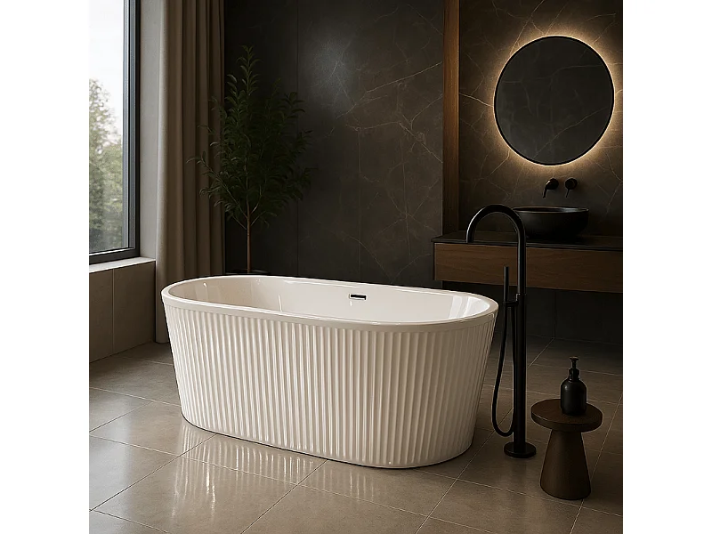 Vasca freestanding ovale CORBIN bianca 170 cm