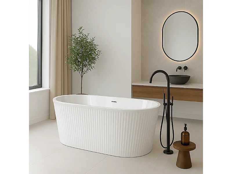 Vasca freestanding ovale CORBIN bianca 170 cm