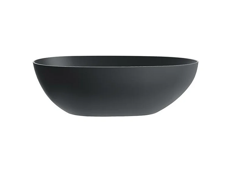 Baignoire îlot design ovale FLORIDA noir mat 165 cm