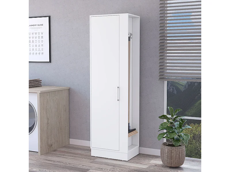 TUHOME Mueble de almacenamiento Lilo, con cinco repisas, color blanco