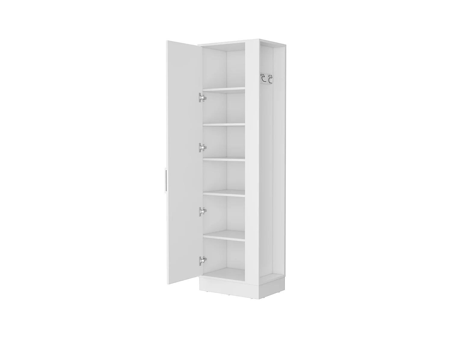 TUHOME Mueble de almacenamiento Lilo, con cinco repisas, color blanco