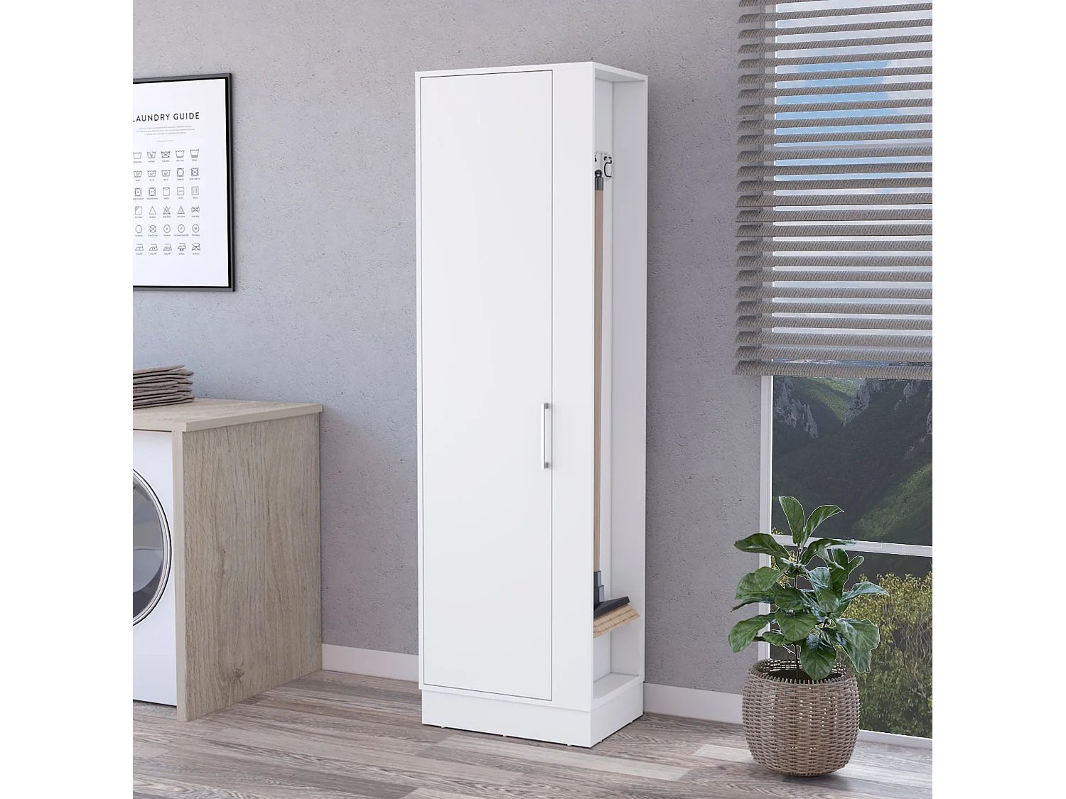 TUHOME Mobile contenitore Lilo, con cinque ripiani, colore bianco