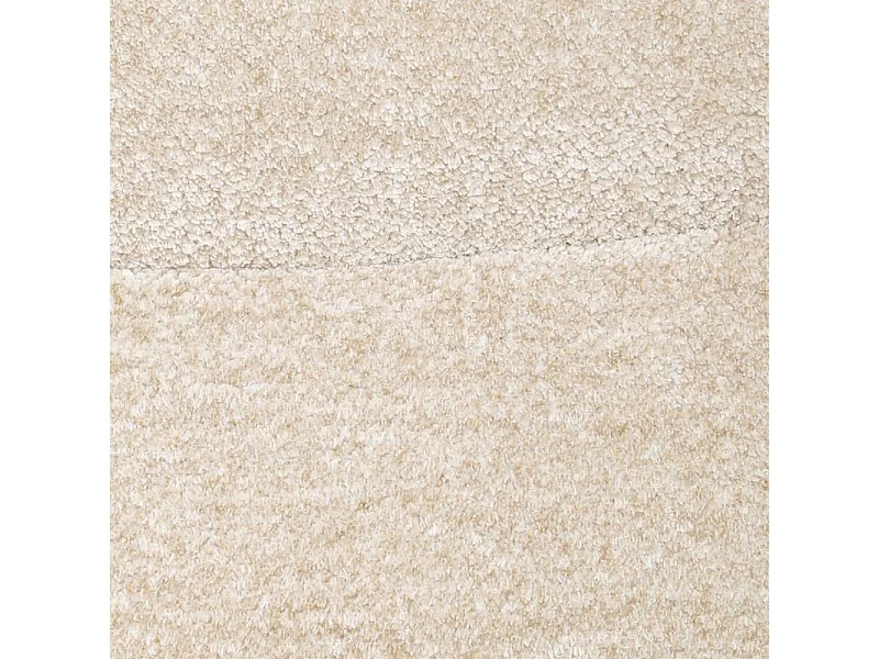 Lot 2 tabourets de bar rembourré tissu doux écru pied métal - JULIE