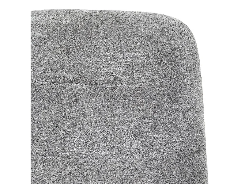 Lot 2 tabourets de bar rembourré tissu doux gris pied métal - JULIE