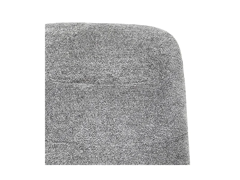 Tabouret de bar rembourré en tissu doux gris pied métal - JULIE