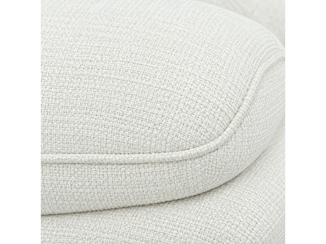 Fauteuil détente pivotant blanc avec repose pieds IENA