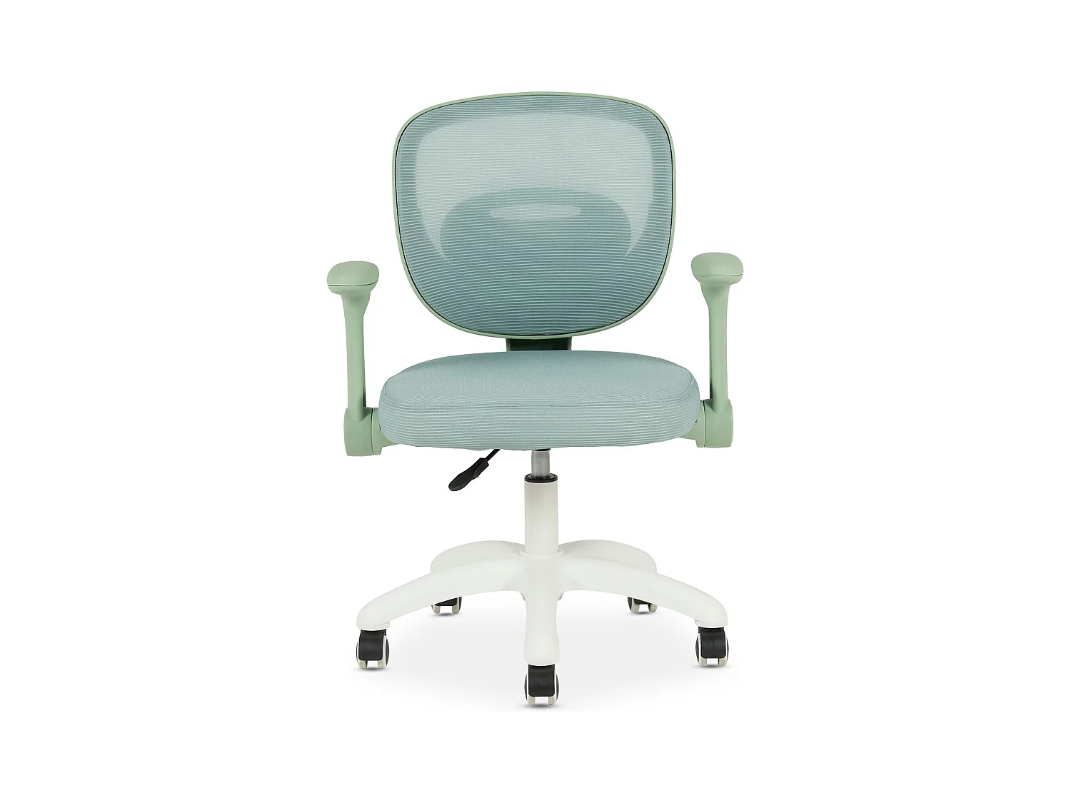 Chaise de bureau enfant AMELIA Vert Réglable en hauteur avec Accoudoirs, Assise Rembourrée Confortable