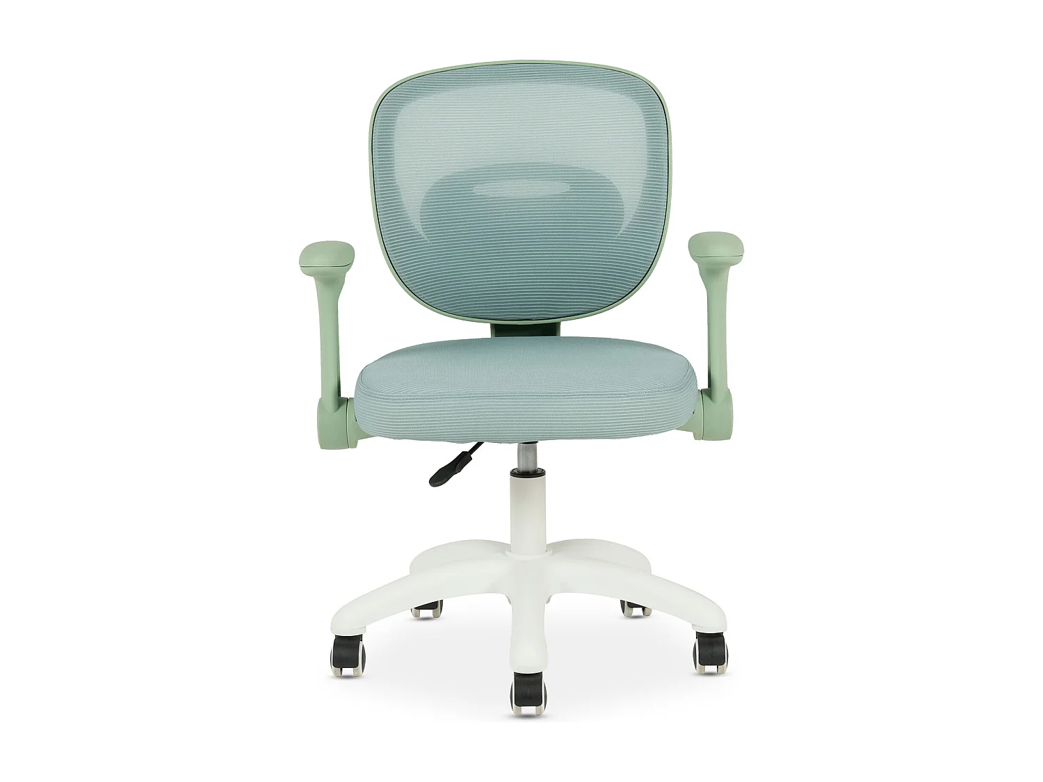 Chaise de bureau enfant AMELIA Vert Réglable en hauteur avec Accoudoirs, Assise Rembourrée Confortable