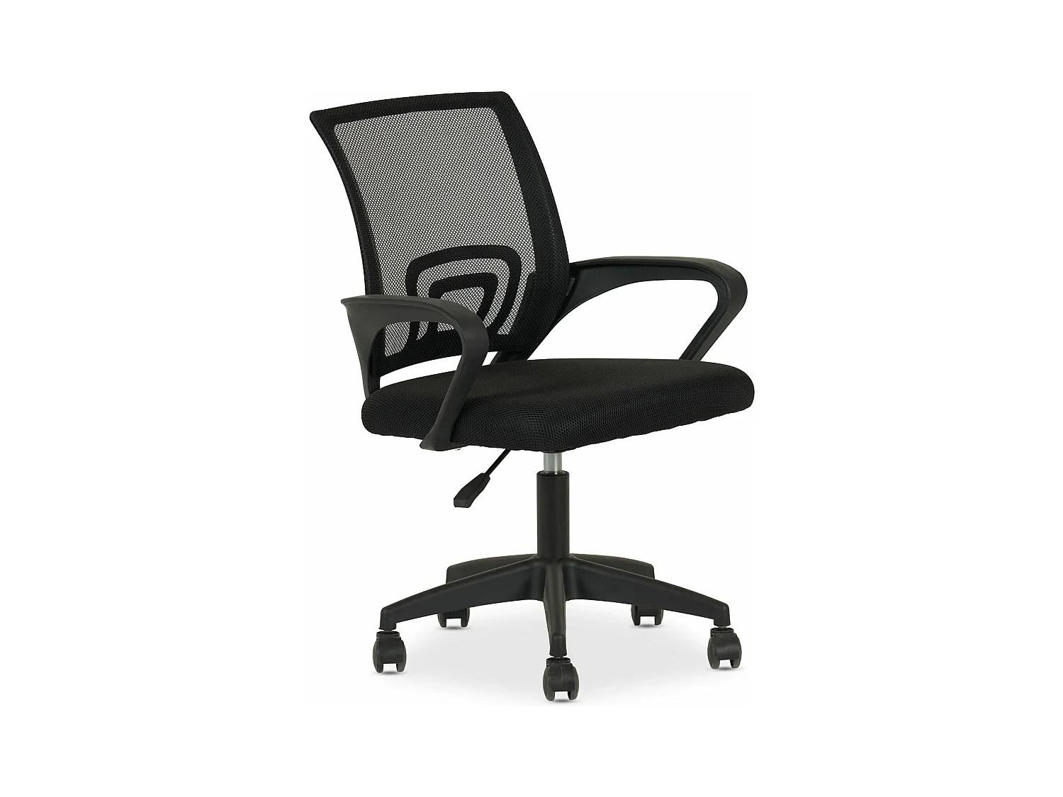 Chaise de bureau ergonomique JAKE Noir Réglable en hauteur avec Accoudoirs, Assise Rembourrée Confortable