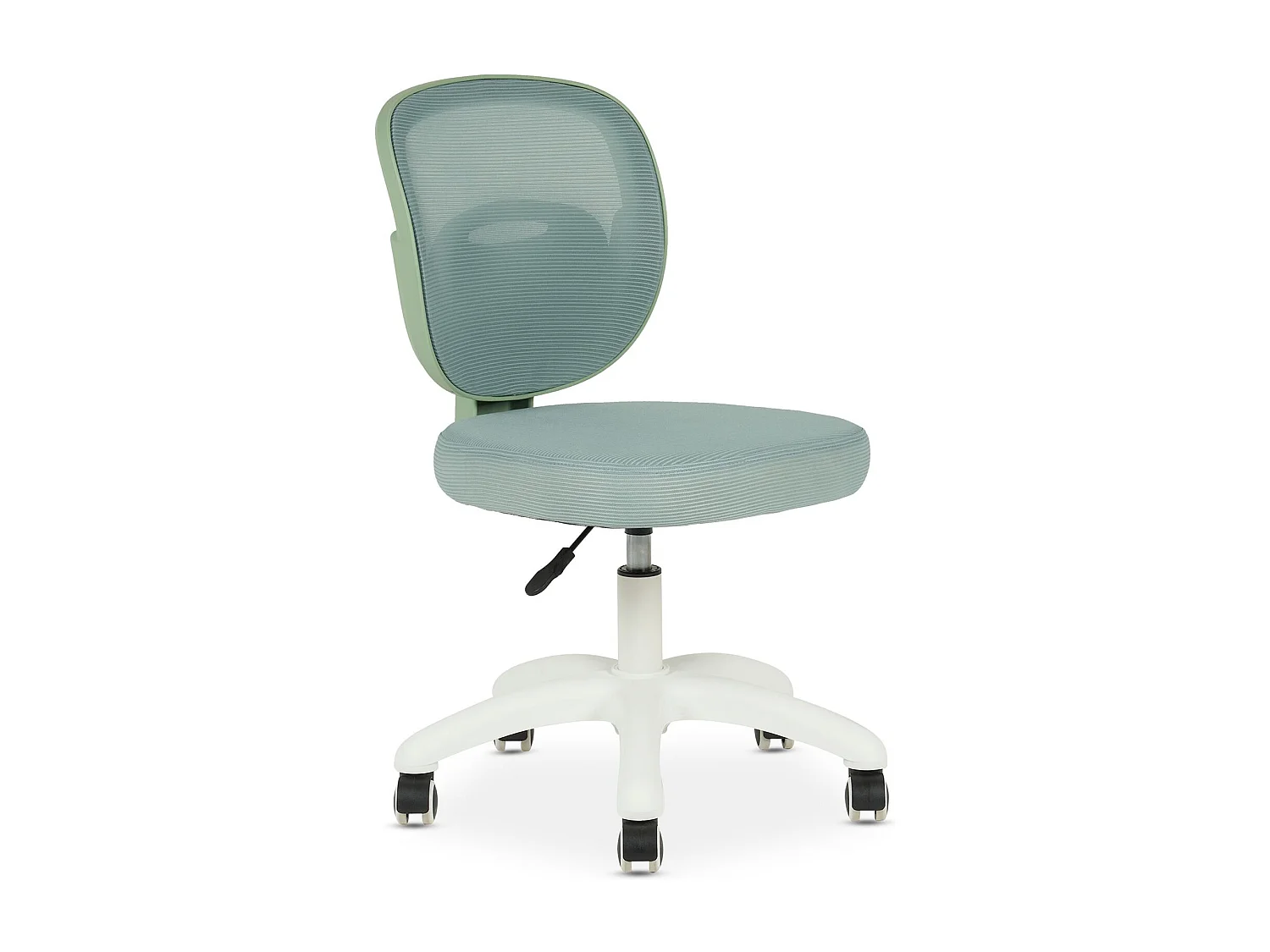 Chaise de bureau enfant MAYLA Vert Réglable en hauteur sans Accoudoirs, Assise Rembourrée Confortable