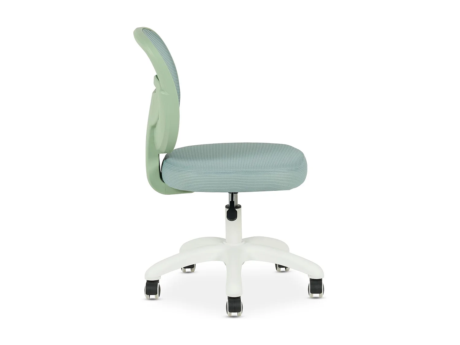 Chaise de bureau enfant MAYLA Vert Réglable en hauteur sans Accoudoirs, Assise Rembourrée Confortable